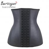 burVogue Stahl knochen Korsett latex underbust Taille Ausbildung cincher Korsett und Bustier für Frau Schwarzer corselet