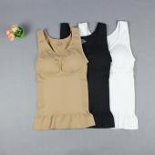 bequem sexy Damen Lady Baumwolle reine Farbe Stil elastizität shapewear lange Weste fantastische Tank bequem
