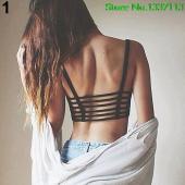 Damen sexy Dralette eingesperrt Zurück geschnitten Strappy Gepolsterte  BH bralet Weste Pflanzliche Top 61jh