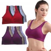 heiße Damen Sport BH Weste Gepolsterte  Pflanzliche Tops Unterwäsche 7 Farben keine kabel rim BHs