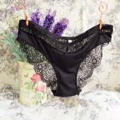 extrem Dünne Damen slips Nahtlose Transparente Bogen Blumen BeStickt täglichen Höschen plus Size Baumwolle Spitzen