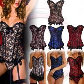 Damen Steampunk renaissance Korsett Lace up aus Bustier Taille Ausbildung Korsetts Taille cincher kopcet 
