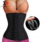 3rows Haken gute Bodysuit Damen Taille trainer zur Ausbildung cincher shapewear Korsetts Schwarzer Stahl Body shaper
