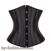 reiche sexy schLichten Schwarz 28 spirale Stahl ohne Taille Ausbildung cincher underbust Korsetts Top burleske baskisc