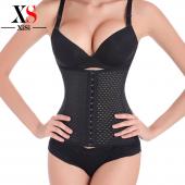 Damen sexy Taille Ausbildung Korsetts abnehmen 3rows Haken Bodysuit shapewear Korsetts Taille cincher Schwarzer Stahl