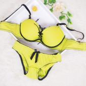 Spitzen Damen Unterwäsche sexy push up Setzen Damen dessous Spitzen BH kurzen Set Riemen gürtel Fester Grüne