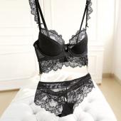 sexy Damen Spitzen ultrathin push up Unterwäsche Gepolsterte  bis Büstenhaltersatz 32b 36b Versandkosten