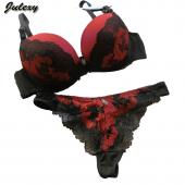 Julexy abc 70 95 Leder Gepolsterte  push up BH sieht BRand intime Spitzen Damen BH kurze Setzt Stickereien sexy