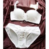 Japanische super sexy push up BH intimitäten mit Weissen und Schwarzen Prinzessin Riemen gürtel Spitzen Damen BH Set