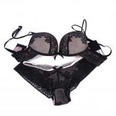 sexy Damen Spitzen Baumwolle Büsten Haltersatz gemütliche Unterwäsche push up BH und slip