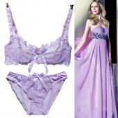 heiße Versandkosten Mode Transparente sexy Büstenhaltersatz plus Size Damen Gaze ultra thin navy Blau Schwarz under