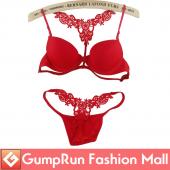 neue Damen sexy dessous BH und Höschen hat glatte oberfläche Spitzen Unterwäsche Anzug schnalle wieder push up