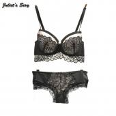 die FraNZösische Marke sexy Spitzen push up BH für Damen intim abc Grösse BH kurze Setzt flounced edlen Stickereie