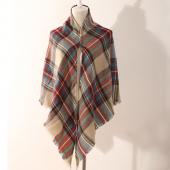 vita Marke exklusiv Verkauf Kaschmir Mode Dreieck Schal multifunktionale Schal Quasten karierten warme Winter für Damen