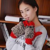 neue attracive Herbst Winter Handschuhe Damen Handschuhe süß Schöne Cartoon aus igel handschuh guantes tacticos 