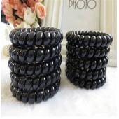 5 PCs neue Damen Lady Mädchen Schwarze elastischen Mädchen Telefon Stil Haargummi Haar Verbindungen Seil