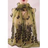 wunderbare Chiffon Pfau lange weichen Schal mehr Farbe Grösse 190 * 43mm wrap Schal hat für Modebewusste Damen mädch