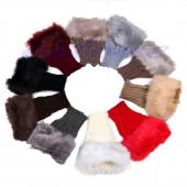 Mode Damen Lady Mädchen Hasen Fell hand Handgelenk wÄrmere Winter fingerless Handschuhe Versandkosten