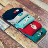 Damen und Mädchen Harajuku chausSette Stil Socken bunte casual pille Star Schwimmen gemusterte Socken Hip hop