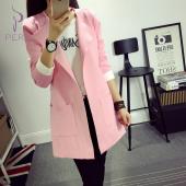 die neue Herbst Winter Damen Strickjacke Taschen solide weibliche Pullover Mantel lange Ärmel und schLichten Stil