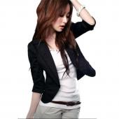 Herbst der slim kurze Blazer mit 3 4 Ärmel Anzug Mantel