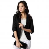 Herbst der slim kurze Blazer mit 3 4 Ärmel Anzug Mantel