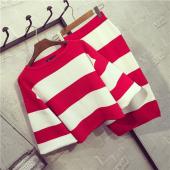 2 Stück im Winter die Dicke Damen Stricken elegante casual Locker Damen Gestreiften Rock Anzug aus Röcken Setzen