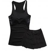 4 Farben Damen schnell tRocken fitness und lässig Sport Anzug weibliche tennis Hose mit einem Sport Weste geteilt