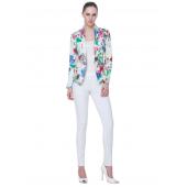 plus Size xxl Blumen elegante Blazer Damen Print blaser casual Sakko MarkenDesigns Mantel chaquetas mujer arsch 279
