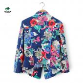 plus Size xxl Blumen elegante Blazer Damen Print blaser casual Sakko MarkenDesigns Mantel chaquetas mujer arsch 279
