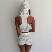 zwei Stück Setzt Damen Sport Steht 2 Stück Verband Overalls Shorts Rompers Damen Setzt Vermummte Pflanzliche