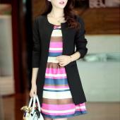 Damen lange Blazer Jacken 4 Farben neue Mode soliden casual plus Size Mantel der Blazer Feminino wwx140