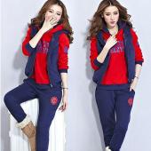 heißes Verkauf hitz Winter Sport Anzug Fleece Sweat Shirt SportKleidung VerDicken und Hosen 3 Stück Damen Anzug