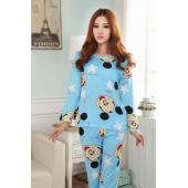 Frühling im Herbst Damen schön Stricken Charakter Pyjama Setzt warm Damen Nachtwäsche Strampler zu Hause