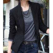 Mode für Damen Mantel slim büro Damen Blazer Freizeit neue Button Jacke Anzug