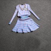 Frühling im Herbst neue Koreanische Version Pullover für Damen und Rock im kleinen feldern Luft süß Freizeit