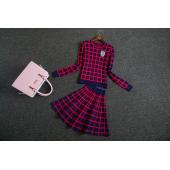 Frühling im Herbst neue Koreanische Version Pullover für Damen und Rock im kleinen feldern Luft süß Freizeit