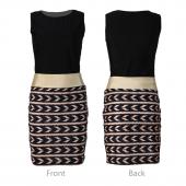 elegante Mode Damen Sommer Bodycon Kleidung Abend Cocktail Party sleevesless Floralen Mini Kleid zwei Stücke