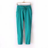 heißes Verkauf neue Marke casual Damen Hosen Einfarbig Tunnelzug elastischen Bund bequem in voller länge Chiffon