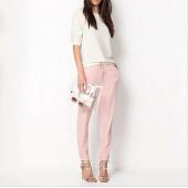 heißes Verkauf neue Marke casual Damen Hosen Einfarbig Tunnelzug elastischen Bund bequem in voller länge Chiffon