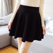 zeig uns den neuen sexy Damen Rock Mode fallen Winter Röcke plus Grösse xl hohe Taille gefaltete Rock Schwarzen tennis