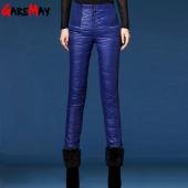 Damen Hosen Hosen Winter hohe tailliertes Oberbekleidung Damen Mode slim warm dick duck dich Hose Hose skin