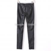neue Mode pu Leder Leggings Frühjahr elegante Damen wild schlanke Stift Hosen füße LederHosen Markendesigns