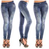 heißer Mode neue Stilvolle Faux Jean Denim jeggings Damen leggins Hosen für Mädchen