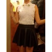 kostenLoser Versand hohe Taille Röcke Womens Rock Damen caual elastischen Bund Mini gefalteten LederRöcke weibliche