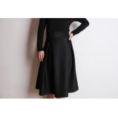 plus Size Herbst Winter ausgestellte Rock gefalteten Midi Rock im retro Stil mit hoher Taille elegante Vintage