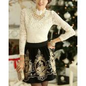 Schwarze grunge faldas Röcke Stickereien Vintage Damen xxl retro Mini tüll Rock tragen Damen im büro zu arbe