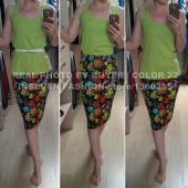 Frühjahr Sommer Vintage Mode gedruckten BleiStift Rock Midi Damen Knielangen elastischen hohe Taille Damen Röcke