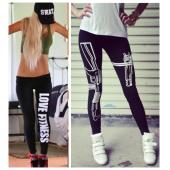 Mode Damen und Waffe Print Hose BleiStift fit jeggings fitnessstudio Print Sport mit s workout legging