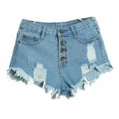super Sommer sexy Damen und Lady Mode slim fit bohrung Denim Shorts